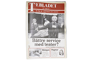Bild på en framsida av Tebladet.