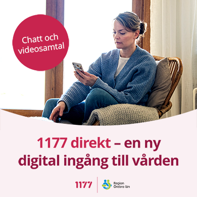 1177 direkt - en ny digital ingång till vården. Chatt och videosamtal.