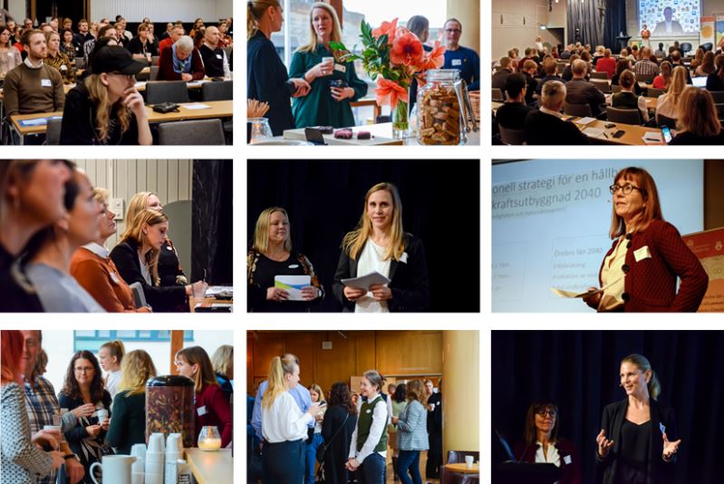 Fotocollage på besökare (bilder tagna under en tidigare klimatdag)