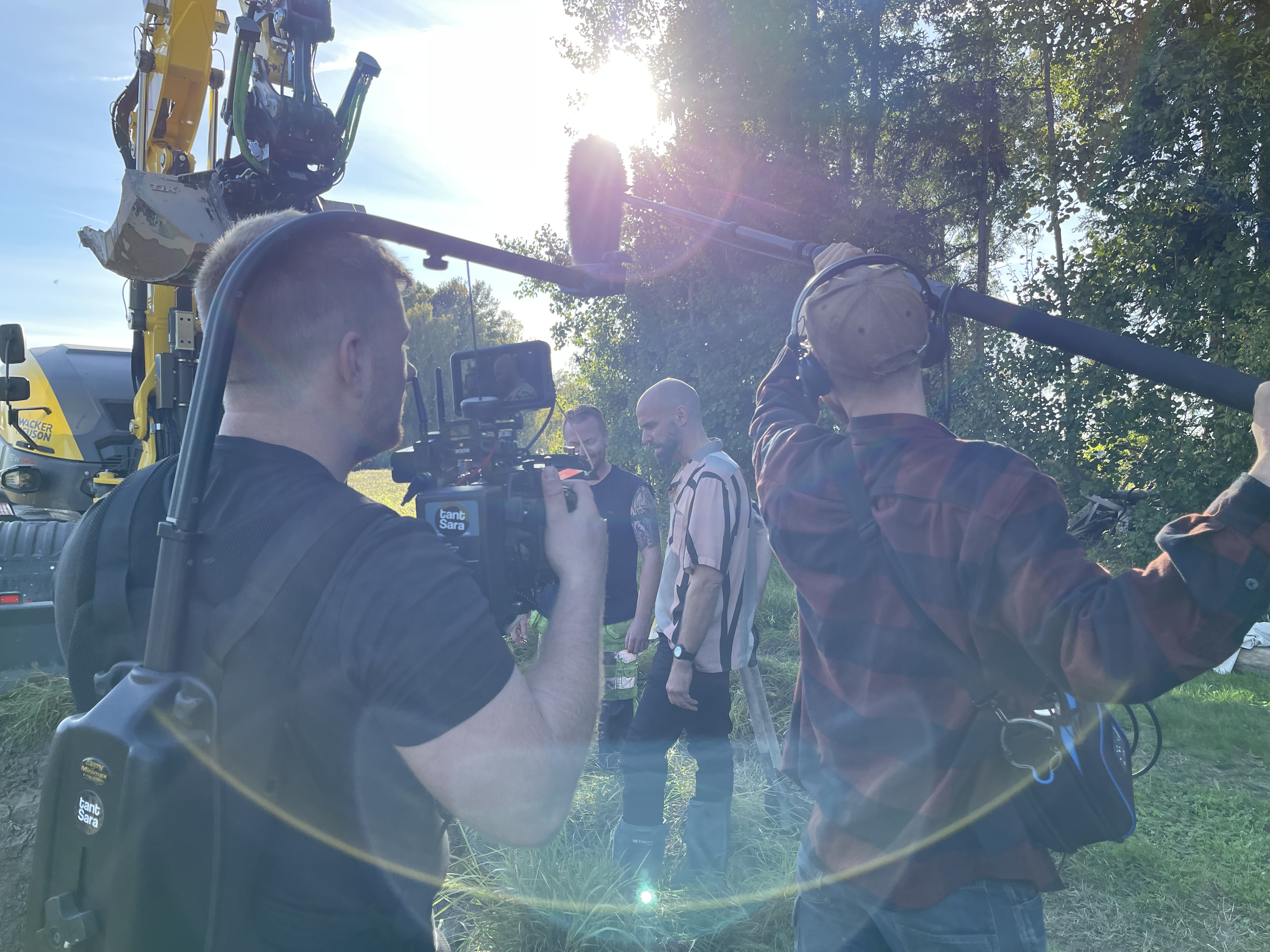 Ett filmteam under inspelning