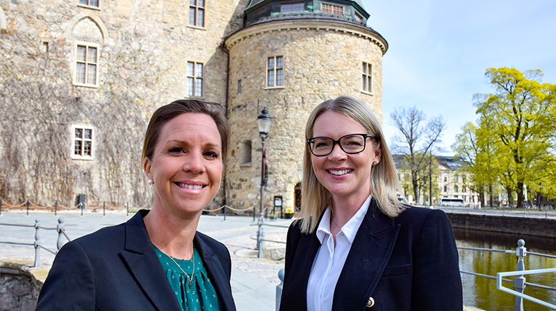 Maria Rommerud, ordförande i Familjen Alvenius stiftelse, och Marie Svensson, stiftelseansvarig Nyckelfonden. 