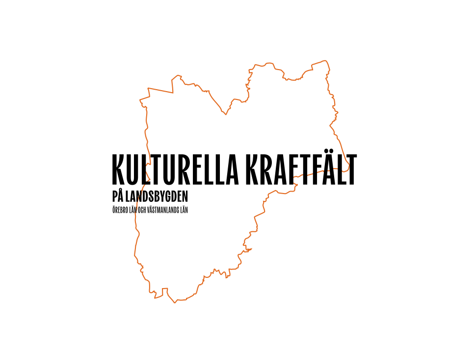 Karta Örebro län och Västmanlandslän och texten Kulturella kraftfält