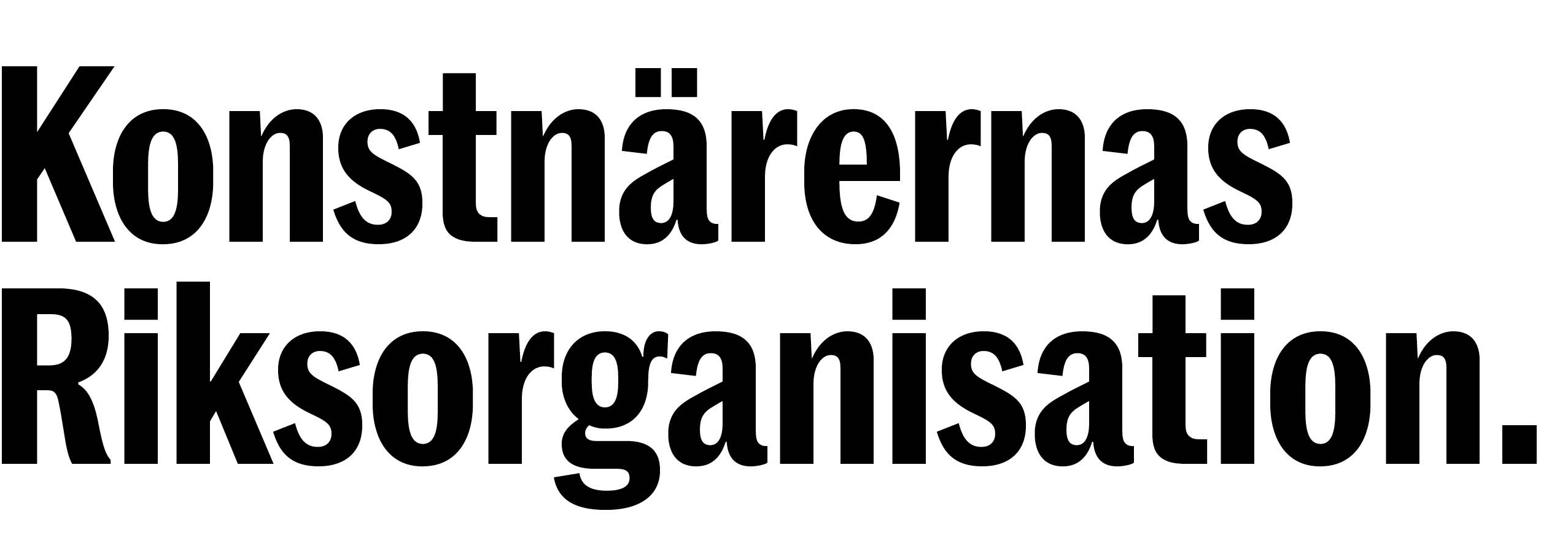 Logotyp: Konstnärernas riksorganisation