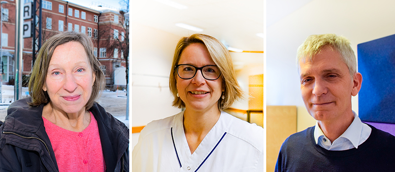 Forskarna Susanne Bejerot, Anna Björkenheim och Mattias Ehn. Foto: Elin Abelson.