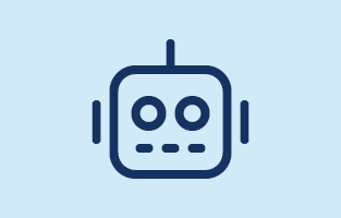 En ikon med en robot.